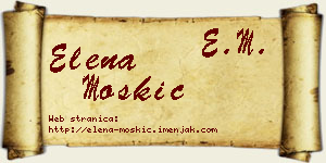 Elena Moskić vizit kartica